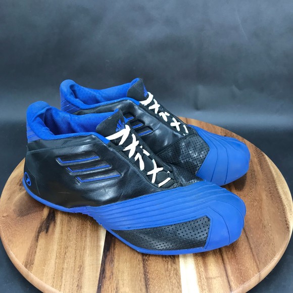 Adidas T-Mac 1 Retro WearTesters Black Blue Basketball Shoes Mens Size 12 - Picture 1 of 7